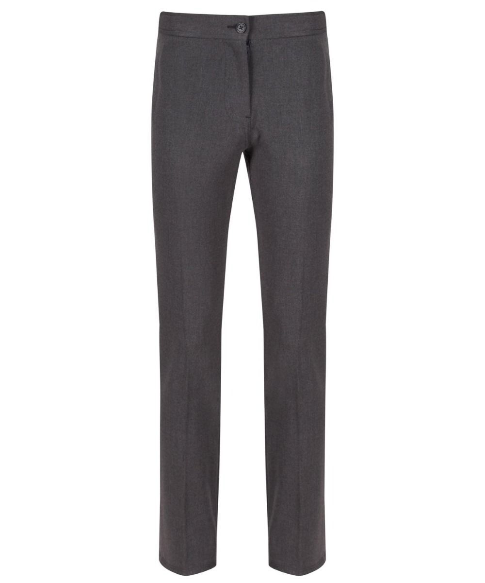 Girls Senior Grey Slim Fit Trousers