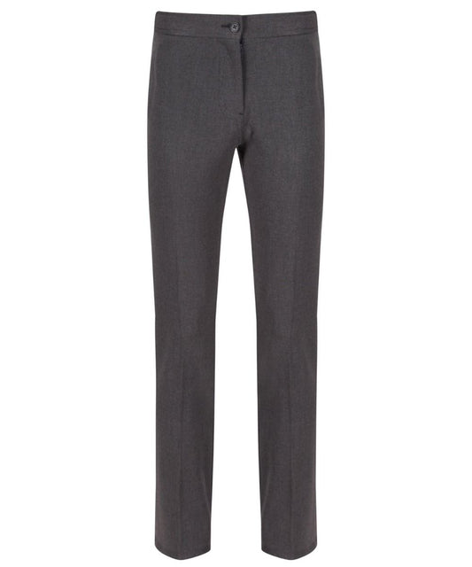 Girls Senior Grey Slim Fit Trousers