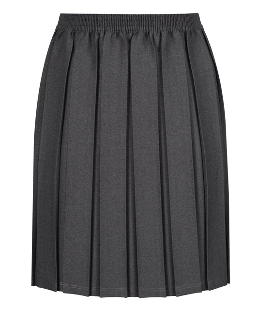 Junior Grey Box Pleat Skirt