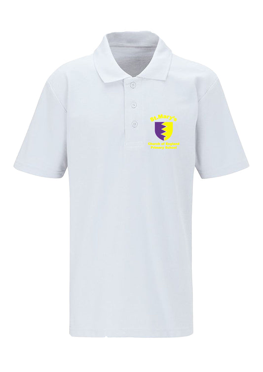 St Mary's Polo Shirt White