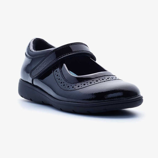 Vega Patent Girls Fitted Soft School Shoe