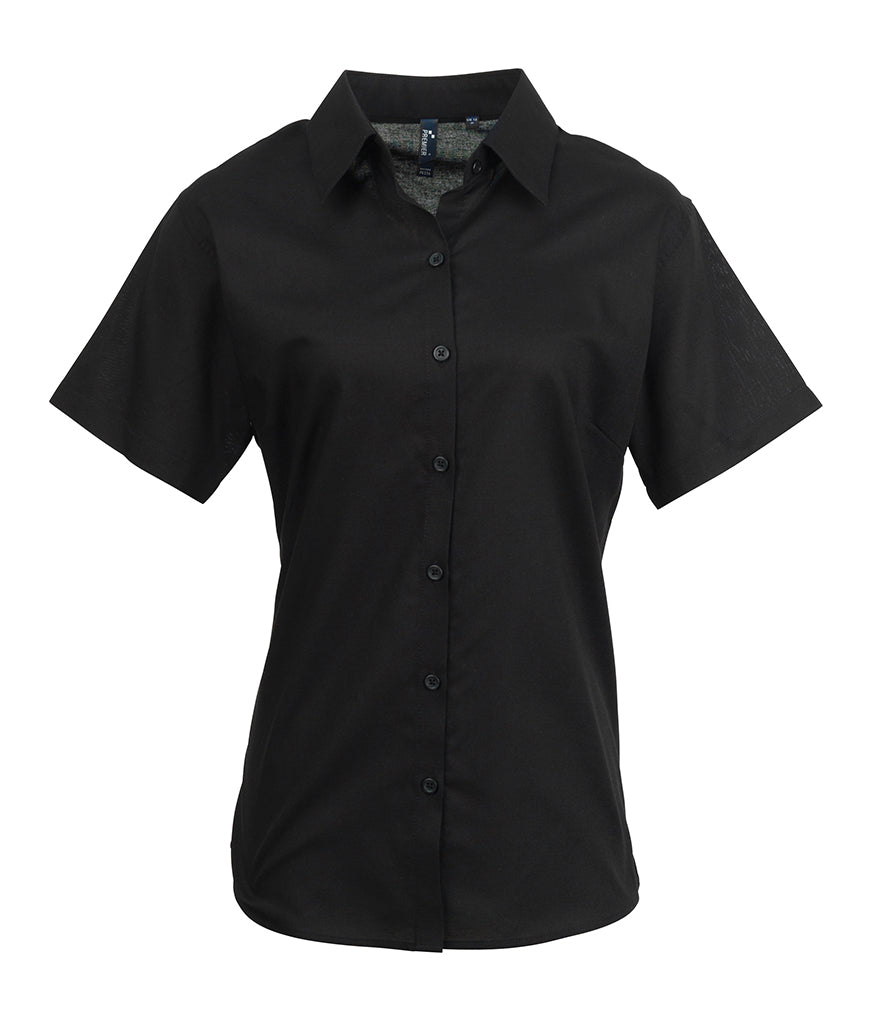 Premier Ladies Signature Short Sleeve Oxford Shirt Premier Order