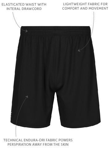 Plain Black Academy Shorts