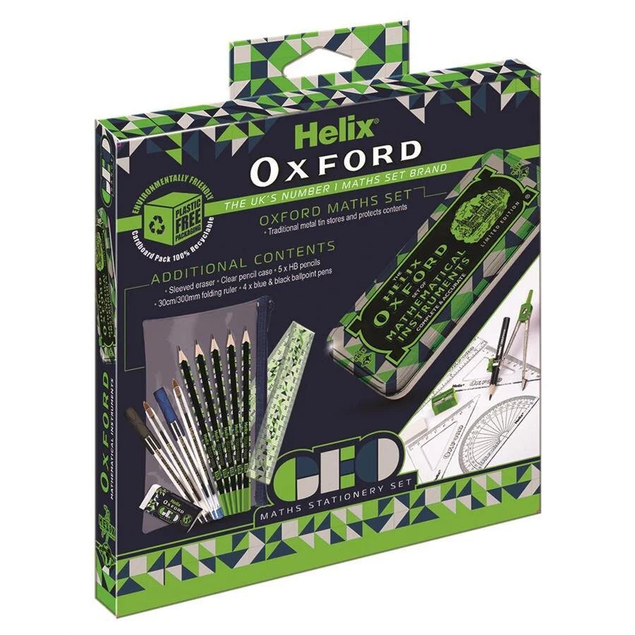 Oxford Geo 23-Piece Bulk Stationary Set-Green