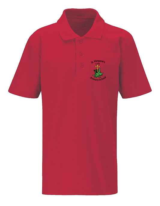 St Margaret's Polo T Shirt Red