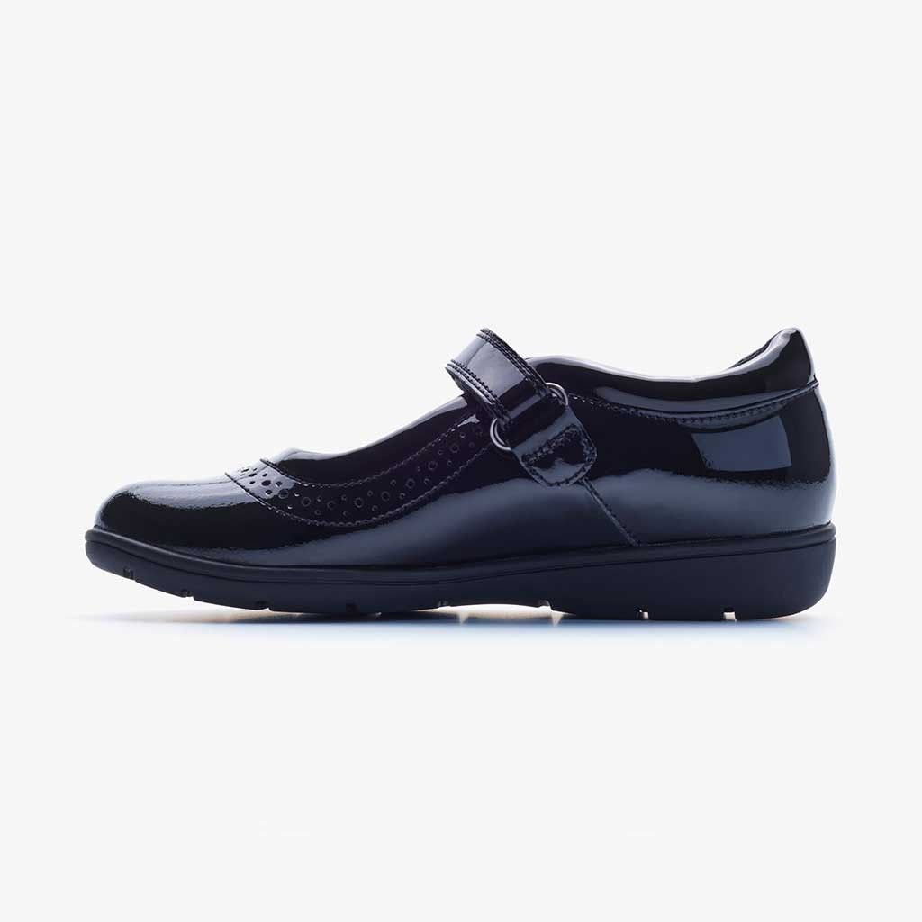 Vega Patent Girls Fitted Soft School Shoe