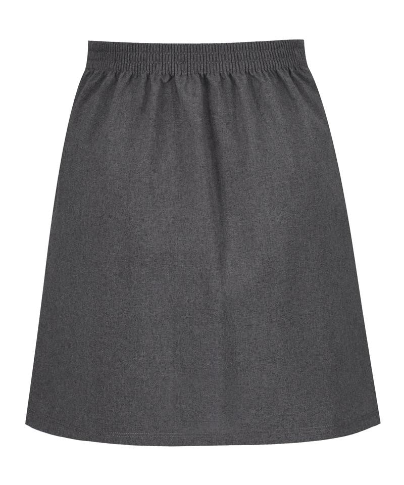 Flower Button Skirt-Grey