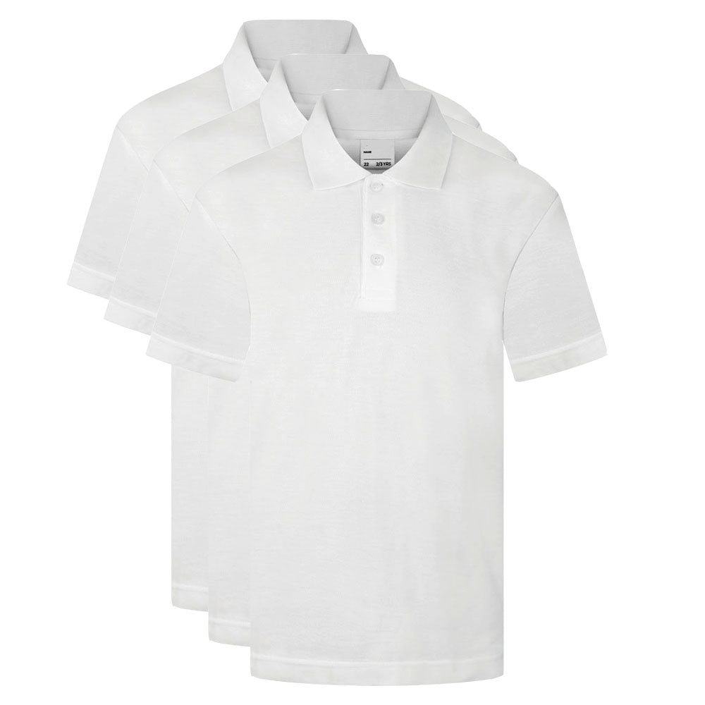Prime Polo Shirts 3 Pack - White