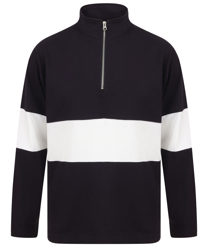 Panelled 1/4 Zip Neck Top