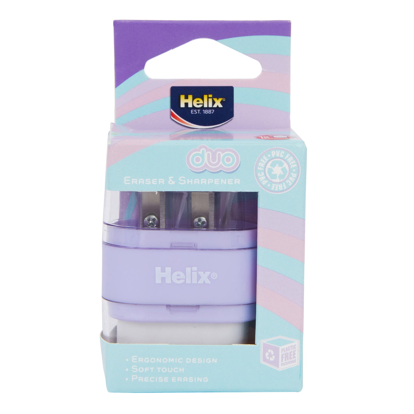 Duo 2x Sharpener and Eraser Pastel