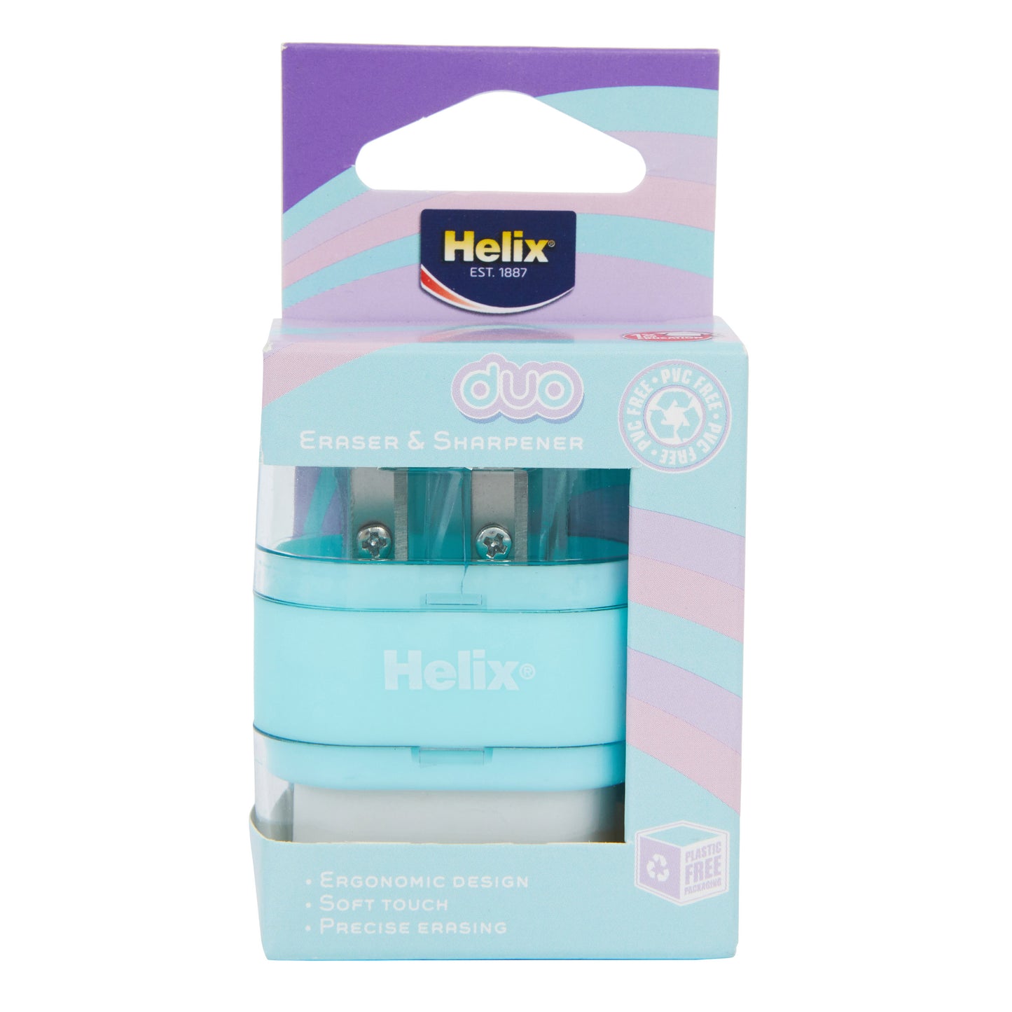 Duo 2x Sharpener and Eraser Pastel