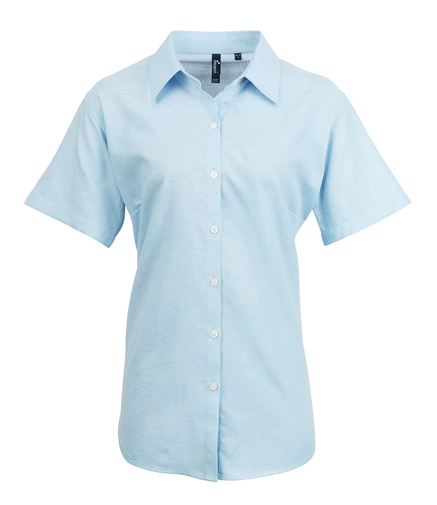 Premier Ladies Signature Short Sleeve Oxford Shirt Premier Order