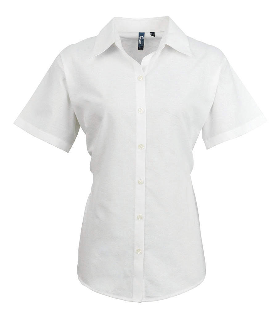 Premier Ladies Signature Short Sleeve Oxford Shirt Premier Order