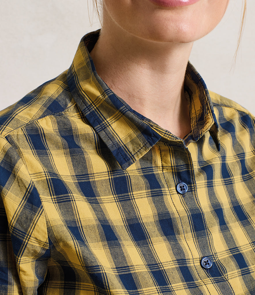Premier Mulligan Check Ladies Long Sleeve Shirt