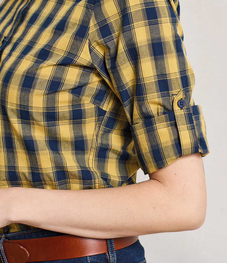 Premier Mulligan Check Ladies Long Sleeve Shirt