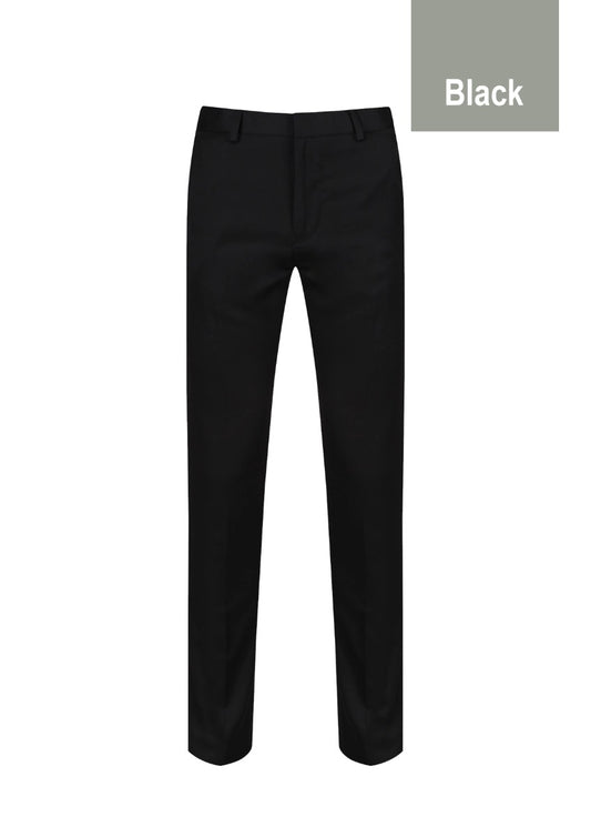 Unisex Soft Slim Fit Black Trousers