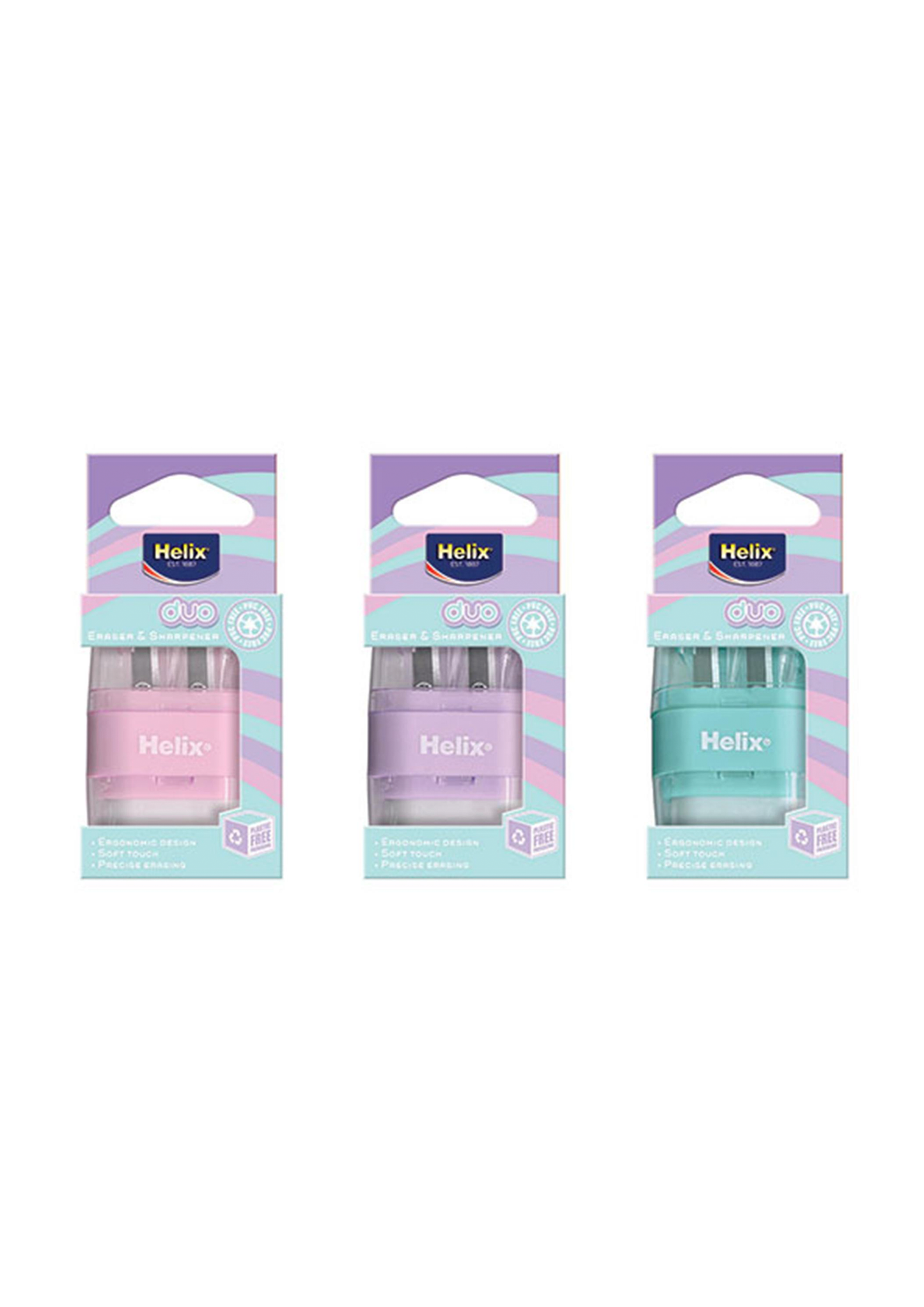 Duo 2x Sharpener and Eraser Pastel