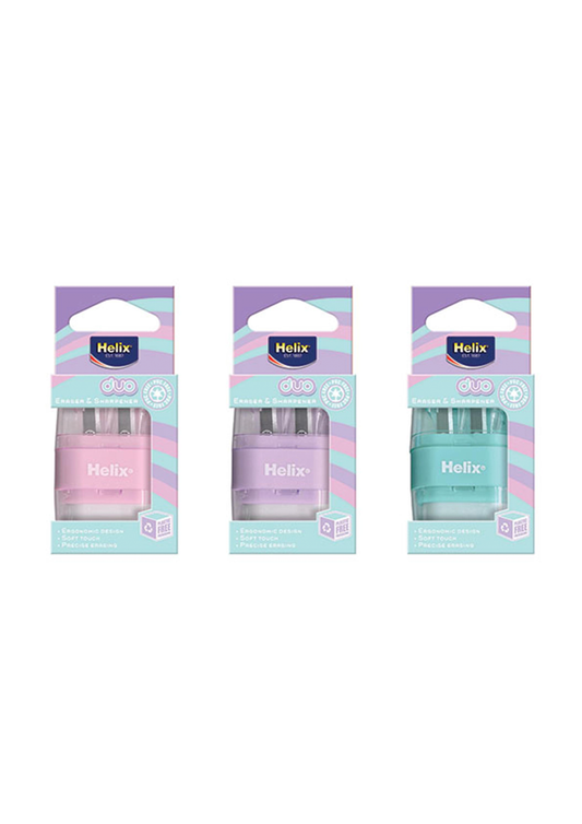 Duo 2x Sharpener and Eraser Pastel