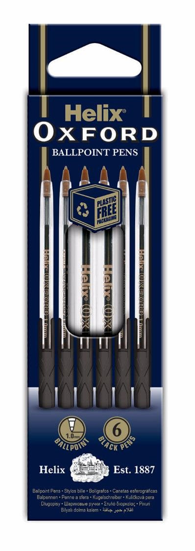 Helix Oxford Ballpoint Pen 6 Pack