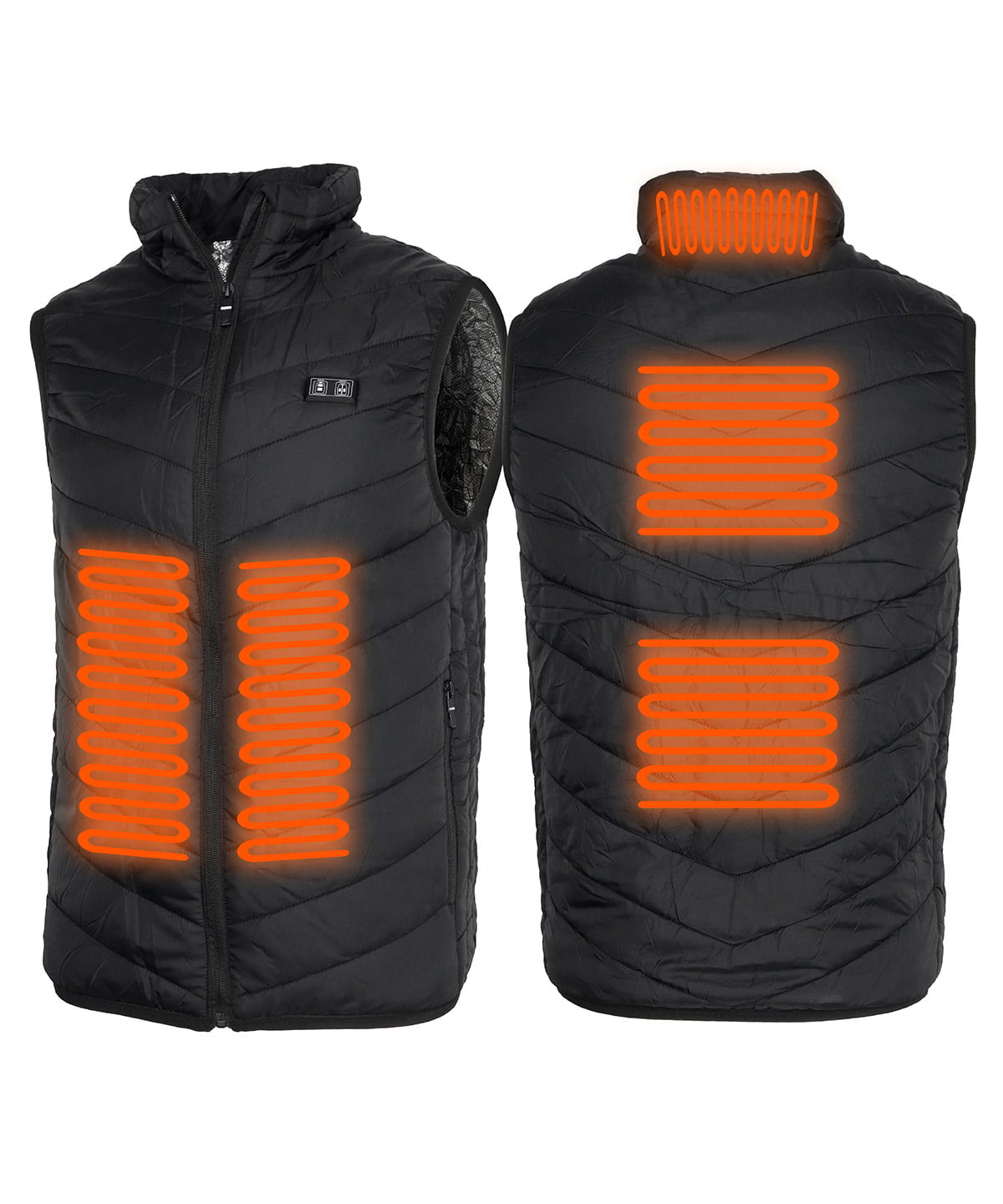 Eskimo unisex heated padded gilet-Black
