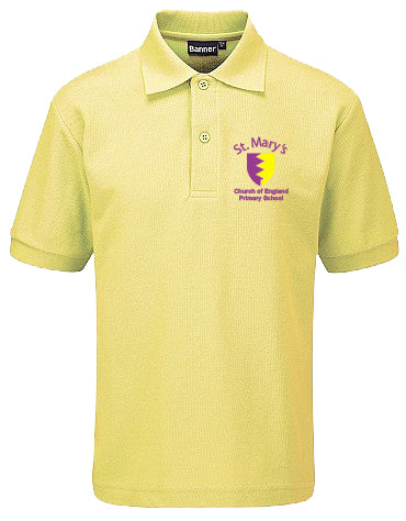St Mary's Polo Shirt Yellow